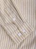 Long Sleeves Vertical Striped Stand Collar Casual Shirt -  