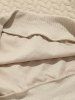 Men's Athleisure Style Daily Solid Color Cable Jacquard Textured Quarter Zip Ribbed Edge Stand Collar Long Sleeve Sweatshirt -  