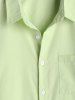 Men's Basic Minimalist Style Solid Color Front Pocket Design Long Sleeves Shirt -  