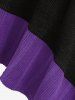 Robe Pull à Capuche avec Fermeture Éclair Motif Pentagramme et Etoiles Grande-Taille - Noir L | US 12