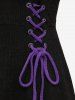 Robe Pull à Capuche avec Fermeture Éclair Motif Pentagramme et Etoiles Grande-Taille - Noir 1X | US 14-16