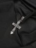 Plus Size Fur Neck Cross Zipper Bat Wing Hooded Coat -  