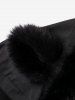 Plus Size Fur Neck Cross Zipper Bat Wing Hooded Coat -  