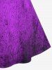 Plus Size Demon Face Print Crisscross Cami Dress -  