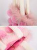 Women's Daily Fashion Fuzzy Pompoms Decor Fluffy Furry Faux Fur Panel Large Capacity Shoulder Tote Bag -  