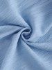 Chemise Texturée en Avant en Couleur Unie à Manches Longues - Bleu clair S