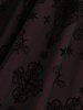 Gothic Plus Size Lace Up Ruffles Cross Tank Dress -  