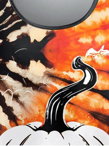 Gothic Pumpkin Tie Dye Print Halloween Short Sleeves T-shirt