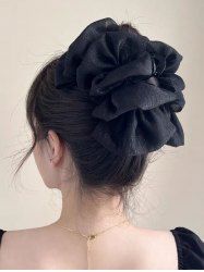 Fashion Glitter Fluffy Fabric Hair Claw -  