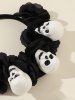Gothic Halloween Skull Flower Hairband -  