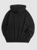 Men's SPACE Cartoon Bear Graphic Pattern Kangaroo Pocket Pullover Hoodie and Drawstring Sports Shorts Set -  