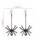 Fashion Faux Rhinestone Spider Halloween Drop Earrings -  