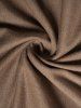 Blouse Décontractée à Epaule Dénudée Décor de Métal en Couleur Unie à Manches Longues - café M