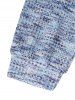 Haut Décontracté en Tricot à Imprimé Chiné à Epaule Oblique à Manches Longues - Bleu clair M