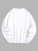 Sweat-shirt Imprimé Caractère Japonais pour Homme - Blanc M