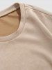 Men's Basic Simple Style Solid Color Round Neck Faux Suede Pullover Sweatshirt -  