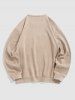Men's Basic Simple Style Solid Color Round Neck Faux Suede Pullover Sweatshirt -  