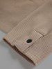 Men's Stand Collar Ribbed Jacquard Weave Button Front Long Sleeves Shirt and Straight Leg Drawstring Pants Set -  