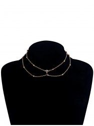 Rhinestone Faux Diamond Necklace -  