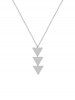 Fashion Layered Triangles Pendant Necklace -  