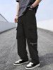 Men's Streetwear Solid Color Side Flap Pockets Design Zip Fly Cargo Pants -  