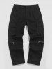 Men's Streetwear Solid Color Side Flap Pockets Design Zip Fly Cargo Pants -  