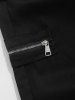 Men's Streetwear Solid Color Side Flap Pockets Design Zip Fly Cargo Pants -  