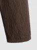 Men's Casual Athleisure Style Solid Color Matching Co Ord Textured Jacquard Drawstring Pullover Hoodie and Tapered Pants Two Piece Set -  