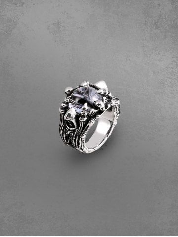 Fashion Ghost Eye Wizard Ring - LIGHT GRAY