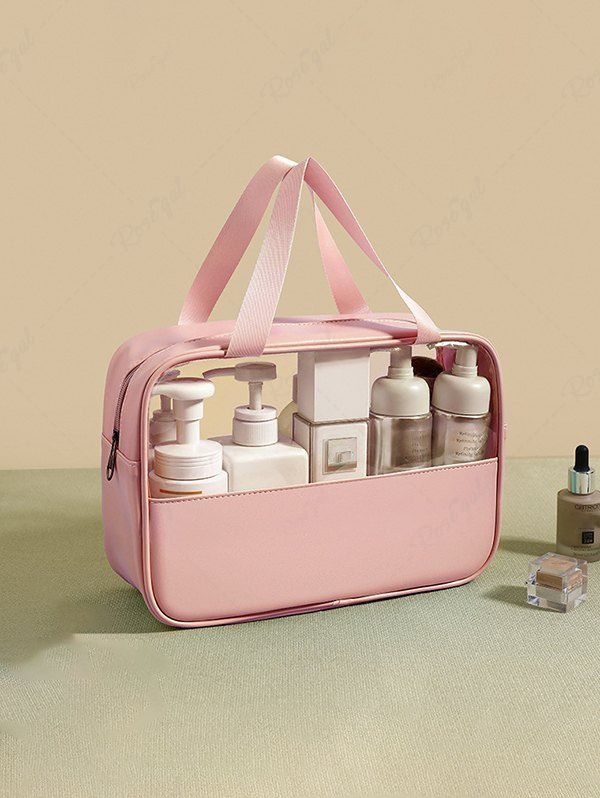 Outfits Women's PVC Transparent Clear Makeup Organizer Pouches Travel Toiletry Bag Cosmetic Bag Travel Wash Bag  