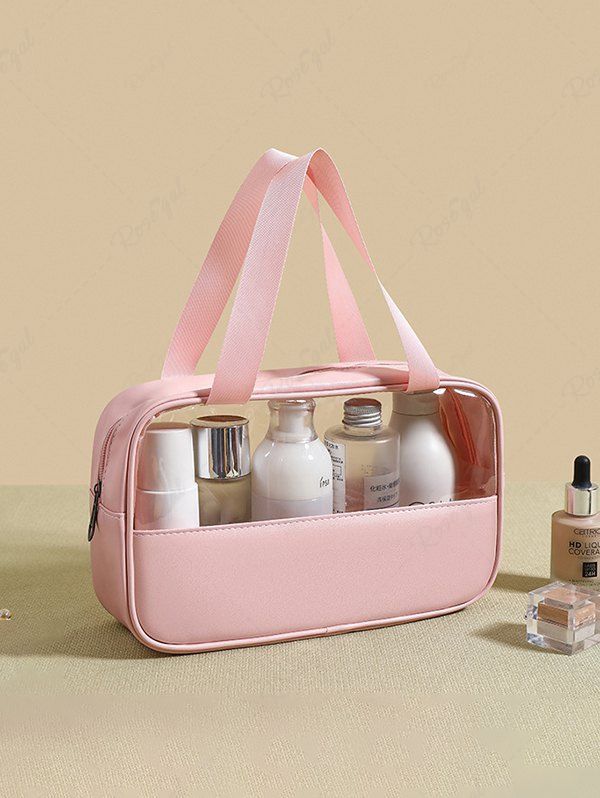New Women's PVC Transparent Clear Makeup Organizer Pouches Travel Toiletry Bag Cosmetic Bag Travel Wash Bag  