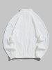 Men's Daily Casual Zip Up Rhombus Cable Knit Jacquard Stand Collar Patched Design Jacket -  