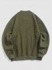 Men's Daily Solid Color Jacquard Textured Zip Up Stand Collar Long Sleeve Baseball Bomber Jacket -  