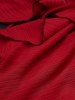 T-shirt Rivet Noué à Ourlet en Dentelle de Grande Taille à Volants - Rouge M | US 10