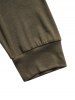 Plain Color Drawstring Mock Button Long Sleeve Casual Hoodie -  