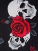 Plus Size Flower Skull Print Mini Tank Dress -  