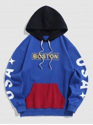 Star BOSTON Graphic Colorblock Thermal Fleece Lined Hoodie -  