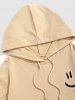 Men's Smile Face Graphic Kangaroo Pocket Design Pullover Long Sleeves Hoodie -  