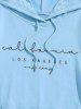 Men's California LOS ANGELES Printed Kangaroo Pocket Pullover Hoodie -  
