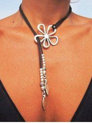 Bohemia Hollow Out Flower Shaped Pendant Necklace -  