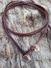 Bohemia Faux Pearl Pendant PU Leather Necklace -  