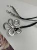Bohemia Hollow Out Flower Shaped Pendant Necklace -  