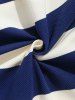 Men's Daily Striped Colorblock Two Tone Drawstring Pullover Hoodie -  