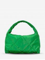 Women's Simple Style Solid Color Argyle Quilted High Capacity Tote Bag -  