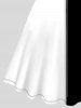 Wing Print Two Tone Sleeveless O Ring A Line Dress -  