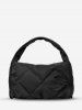 Women's Simple Style Solid Color Argyle Quilted High Capacity Tote Bag -  
