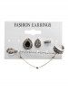 Vintage Bohemia Crown Water Drop Chain 4 Pcs Earrings Set -  