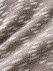 Men's Daily Crochet Knit Heathered Jacquard Textured Letter Patched Design Drawstring Slim Hoodie -  