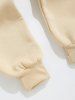 Pantalon de Survêtement Décontracté Thermique en Molleton de Couleur Unie - café lumière S