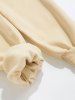 Solid Color Thermal Fleece-lined Casual Sweatpants -  